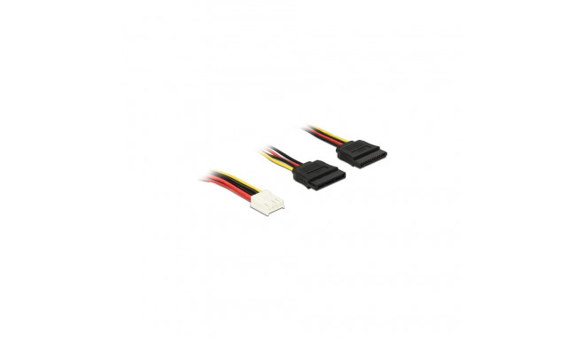Floppy toitekaabel 4-pin pesa > 2x