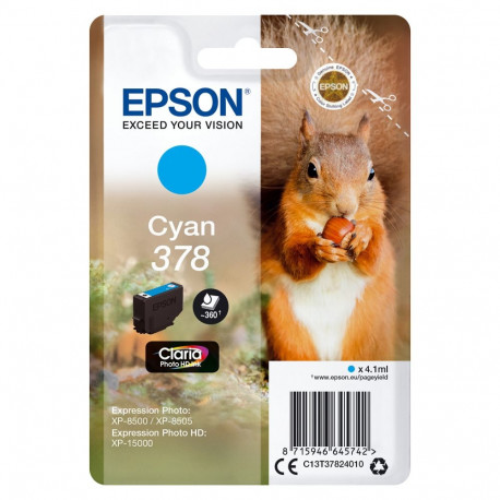 Epson 378 C13T37824010 tsüaan tint kuni 360 lehekülge