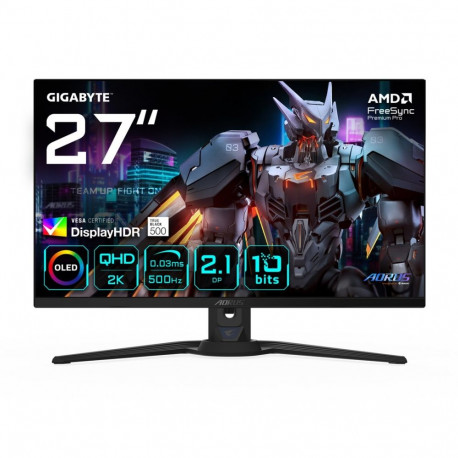 GIGABYTE AORUS mängimonitor FO27Q5P OLED QHD 2560×1440 500Hz 0.03ms KVM 300cd/m² FreeSync Premium Pr