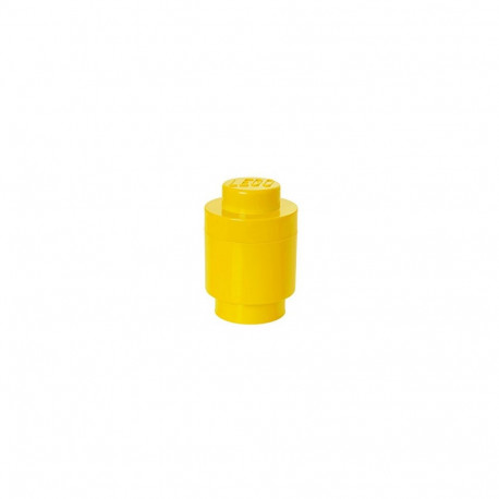 LEGO Storage Brick 1 rund gelb (gelb)