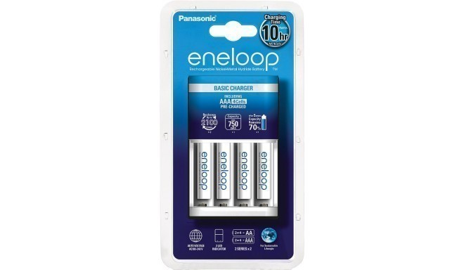 Panasonic eneloop lādētājs BQ-CC18 + 4x750