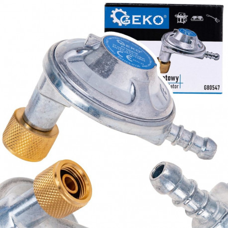 Leņķa propāna-butāna gāzes regulators 37mbar 1,5kg/h, GEKO, G80547, droša un efektīva lietošana