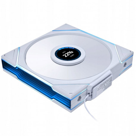 Lian Li ventilaator UNI FAN TL Wireless LCD 140 Reverse Blade (14RTLLCD1W1W), valge