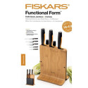Fiskars knife set Functional Form Bamboo 5pcs (1057552)