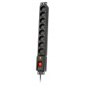 Ülepingekaitsega pikendusjuhe LXARM 810, 3L, PDU, 5,0m, must