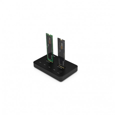 SSD Dual Bays Docking Station M.2 NVME+SATA, USB-A, USB-C
