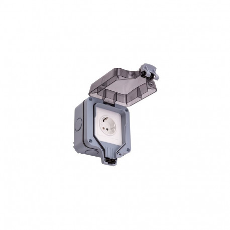 Weatherproof Switched Socket, 1Ch, IP66, EU