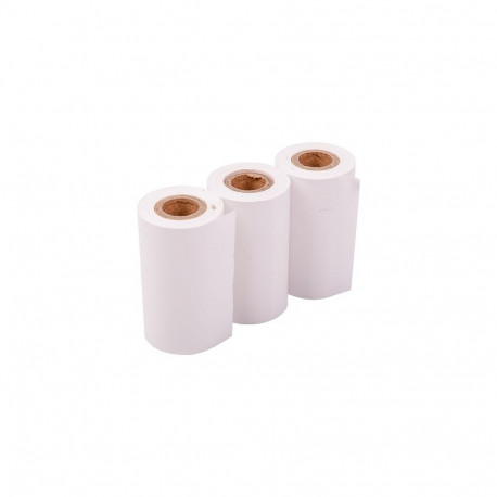 Thermal Paper for Thermal Label Printer, D30mm x 52mm, 3 rolls