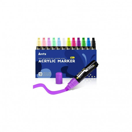 Acrylic Marker Pens ARRTX, 12 Colours
