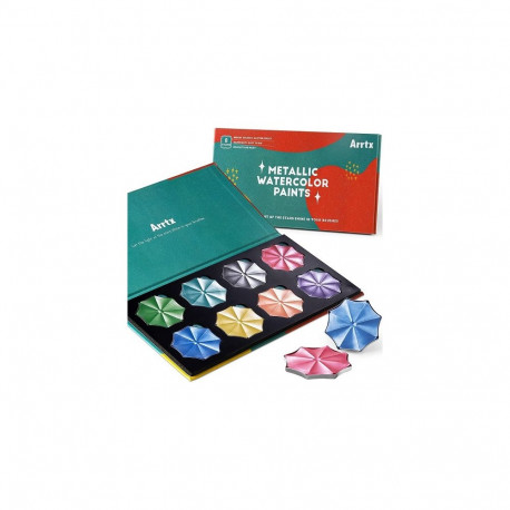 8 Colors Metallic Watercolor Solid Paints APW-001-M0108