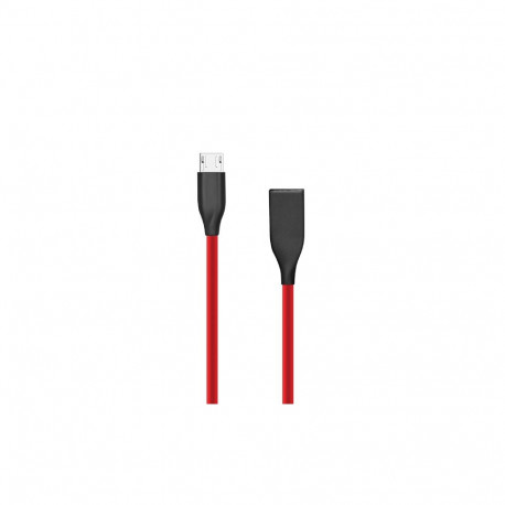Silicone cable USB - Micro USB (red, 2m)