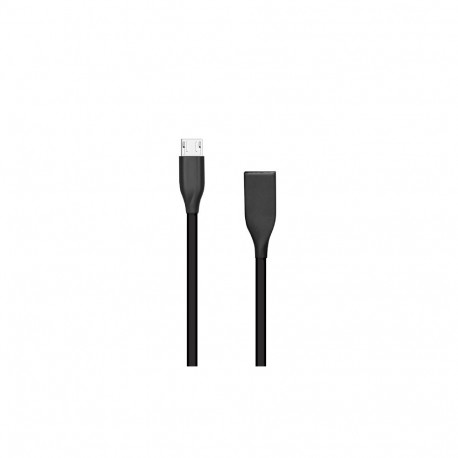 Silicone cable USB - Micro USB (black, 1m)