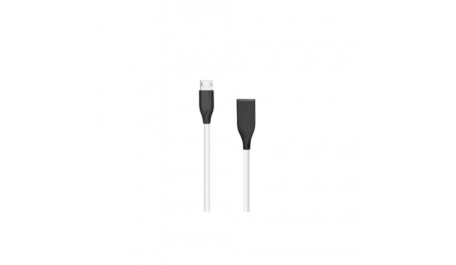 Silicone cable USB - Micro USB (white, 1m)