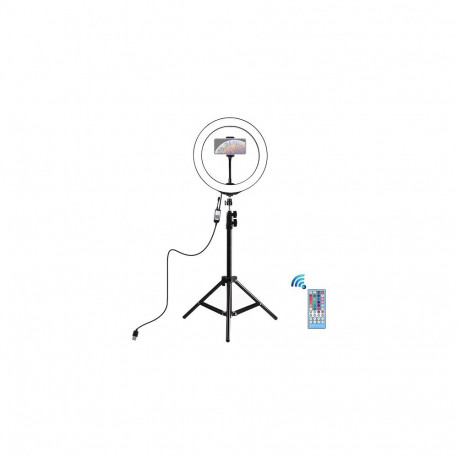 LED Ring Lamp 26 cm With Desktop Tripod Mount Up To 1.1m, Phone Clamp, USB