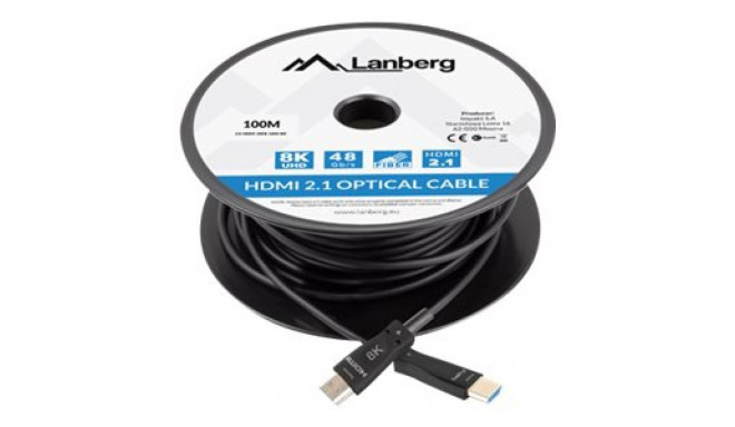 LANBERG HDMI v2.1 8K M/M kaabel 100m optiline AOC