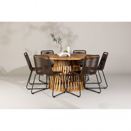 Aiamööbli komplekt TUCUMÁN laud ja 6 tooli