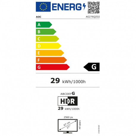 AOC Agon PRO AG276QZD2 27 Inch QHD OLED Monitor
