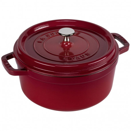 Staub ümar kirsipunane malmist hautamispott, 24cm