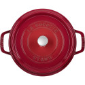 Staub Round Cocotte, 24cm Cherry Red, Cast Iron