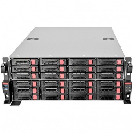 SST-RM43-324-RS, Rack (schwarz/rot, 4 Höheneinheiten)