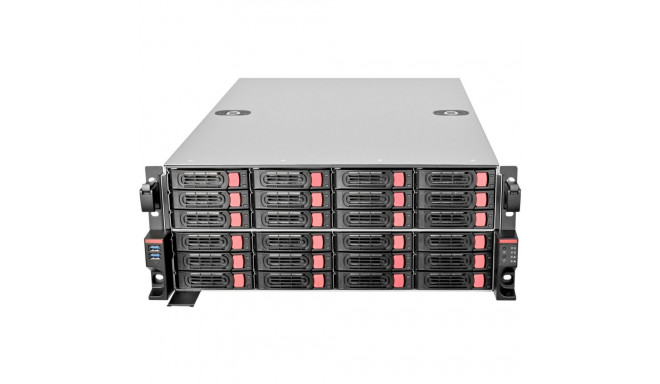 SST-RM43-324-RS, Rack (schwarz/rot, 4 Höheneinheiten)