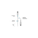 FIXED Liquid Silicone Cable USB-C/Lightning, 1,2m, white
