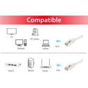Equip Cat.6A S/FTP Patch Cable, 0.25m, White