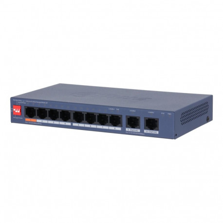 Switch|DAHUA|DH-CS4010-8ET2GT-60|Switch layer L2|8xRJ-45 ports|RJ-45 Ports Type Fast Ethernet (10/10