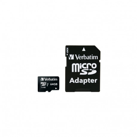 Verbatim memory card microSDXC 64GB Class 10 UHS1 + adapter