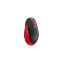 Logitech M190 Full-Size Wireless Mouse, RF Wireless, 1000 DPI, Red