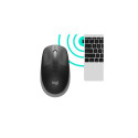 Logitech M190 Full-Size Wireless Mouse, RF Wireless, 1000 DPI, Mid Grey