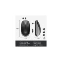 Logitech M190 Full-Size Wireless Mouse, RF Wireless, 1000 DPI, Mid Grey