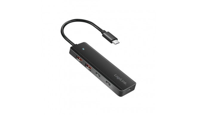 Õhuke USB-C jaotur, 4 pordiga 2xUSB-A, 2xUSB-C