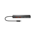 Õhuke USB-C jaotur, 4 pordiga 2xUSB-A, 2xUSB-C