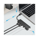 Õhuke USB-C jaotur, 4 pordiga 2xUSB-A, 2xUSB-C