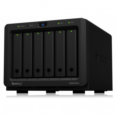 NAS-server DS620slim 6x0HDD 2,5Ghz 2GB DDR3L 2xUSB3.0 2xRJ45