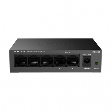 Mercusys võrgulüliti MS105GS, 5 RJ45-porti 10/100/1000 Mbps Gigabit