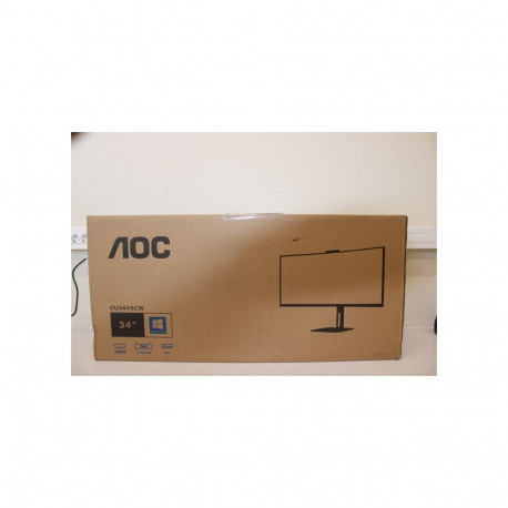 AOC SALE OUT. | CU34V5CW/BK | 34 " | VA | 21:9 | 100 Hz | 4 ms | 3440 x 1440 pixels | HDMI ports qua
