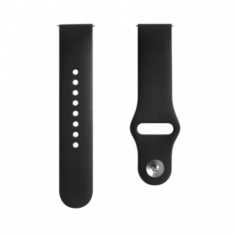Evelatus 22mm Silicone Loop Watch Straps (S/M 110mm) Black