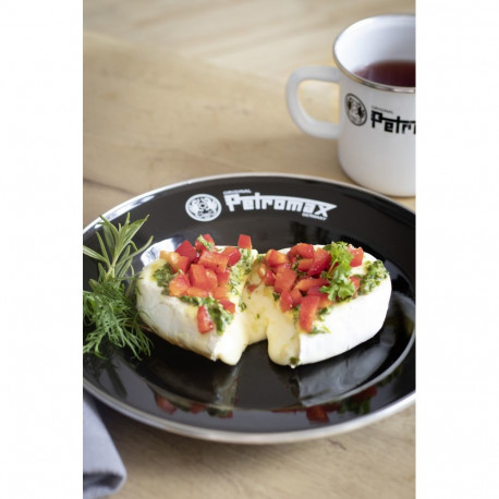 PETROMAX Enamel Plates black, 2pcs, 22cm