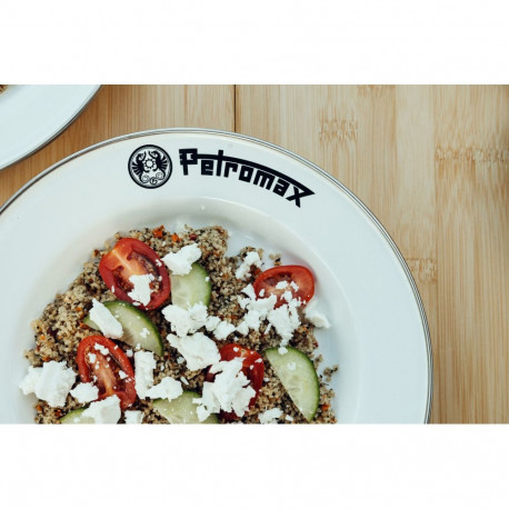 PETROMAX emaliuoto plieno lėkštės, baltos, 2vnt, 26cm