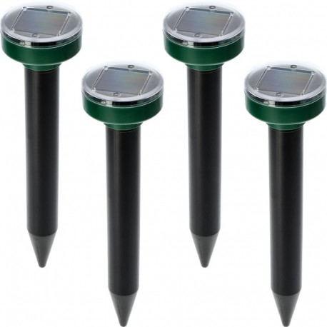 Solar Mole Repellent, 4 pcs. BIOOGROD 730737, 400-1000 Hz, 650 m², solar panel