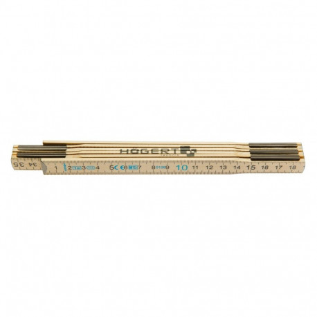 Saliekams koka metramērs 1 m, 6 sekcijas, MID sertificēts, HT4M261-D HOGERT