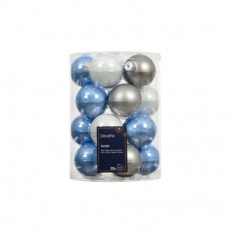 BAUBLES GLASS CHRISTMAS D6CM 20PCS