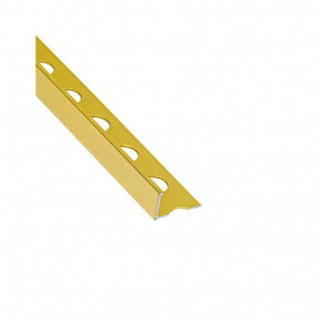 Alumiiniumist L-liist 10MM/2.6M hele kuldne lakitud läikiv