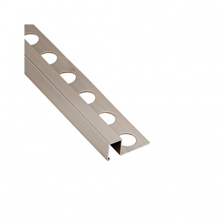 Alumiiniumist U-liist 10x10mm/2.6m poleeritud PLA anodeeritud läikiv