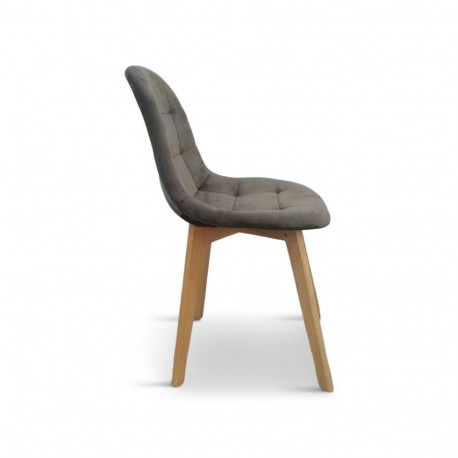 CHAIR EMRE DINING 85X47X54 DARK GREY VEL