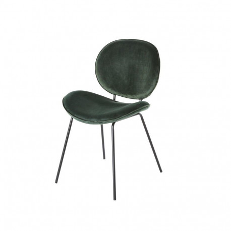 Roheline velveteisest söögitool DN-723