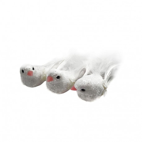 DECORATION BIRD WHITE D11630ABC