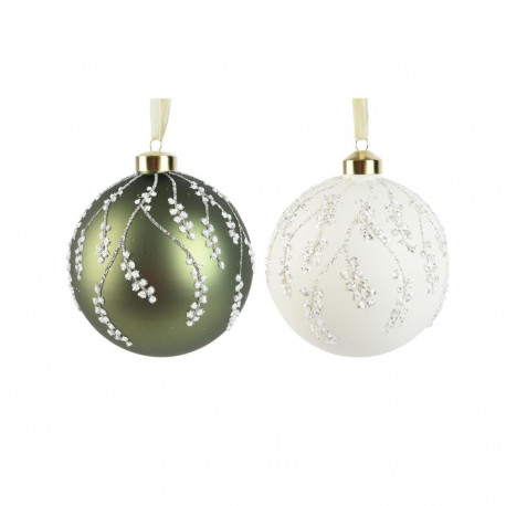 ORNAMENT GLASS DOTS D12CM